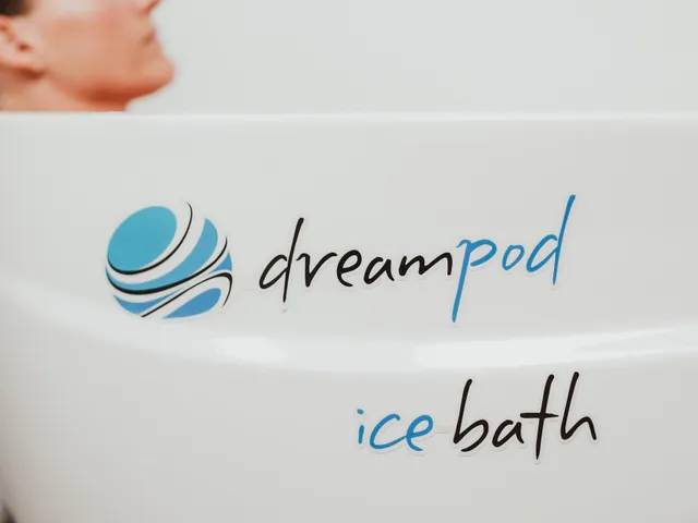 Woman immersed in a Dreampod ice bath at Davaar House